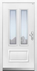 Haustür klassisch weiß mit Option Glas Klarrand  Modell A128