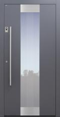 Haustür anthrazit und Glasmotiv MTS4 Modell B11