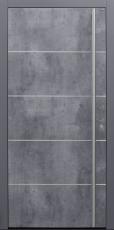 Haustür Exterior Skyline mit Option Edelstahllisenen und Designpaket Modell B9