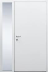 Haustür weiß Innenansicht mit Seitenteil B1 Modell B9