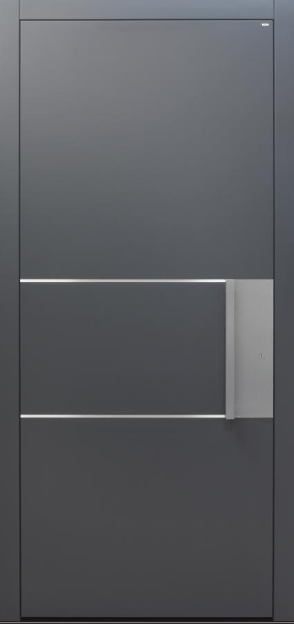 Haustür anthrazit mit Design B903 2 Lisenen Modell B9
