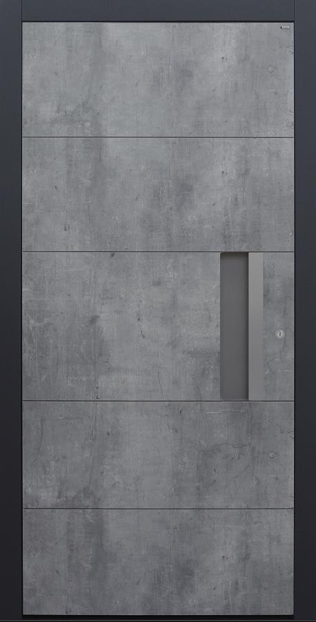 Haustür Exterior Skyline mit Option Schalengriff und Spurfräsungen Modell B9